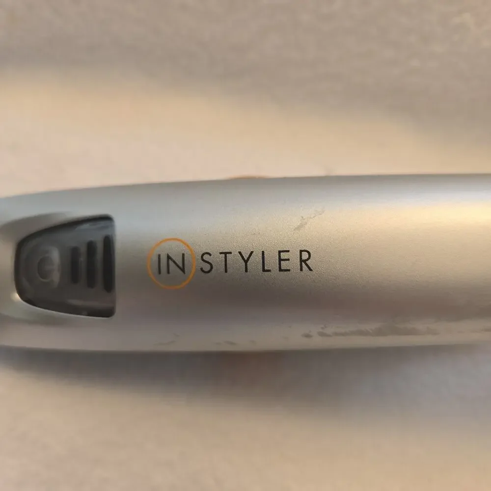 InStyler The Rotating Iron Silver Straightener Curler IS1001.1-19 1